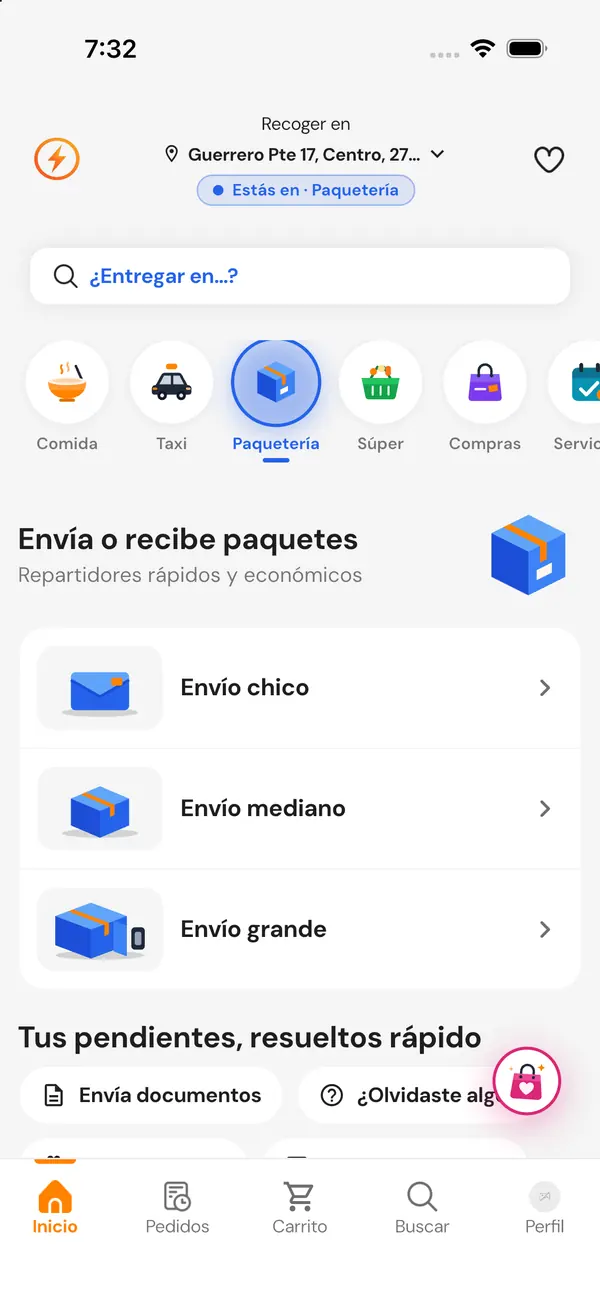 EnCorto Paquetería: envío chico, mediano o grande